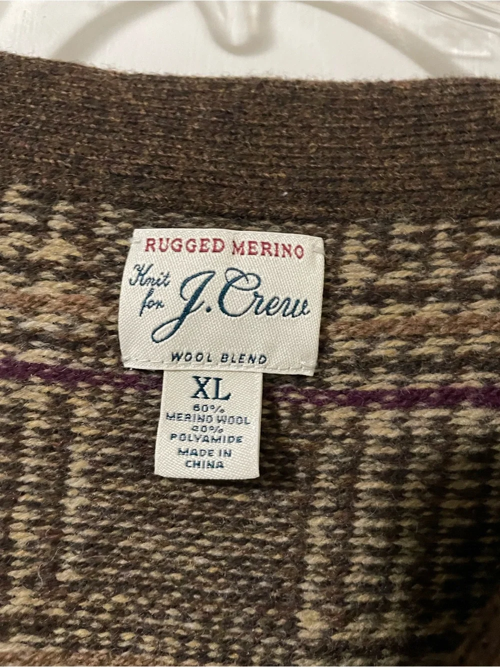 J. Crew Rugged Merino V-Neck Cardigan Sweater in Glen Plaid